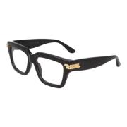 Bottega Veneta Oregelbundna acetatglasögonmodell Black, Unisex