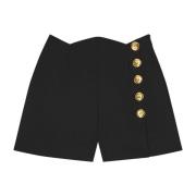 Givenchy Svarta ull mohair shorts Black, Dam