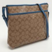 Coach Pre-owned Pre-owned Belagd canvas crossbodyvskor Beige, Dam