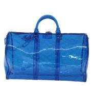 Louis Vuitton Vintage Pre-owned Vinyl handvskor Blue, Dam