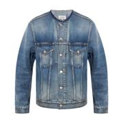 Maison Margiela Denimjacka med logotyp Blue, Herr