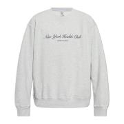 Sporty & Rich Sweatshirt från NY Health Club-kollektionen Gray, Unisex