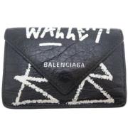 Balenciaga Vintage Pre-owned Laeder plnbcker Black, Dam