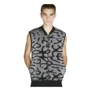 Y-3 Vadderad Jacquard Run Gilet Gray, Herr