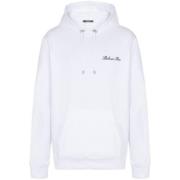 Balmain Broderad logotyp hoodie White, Herr