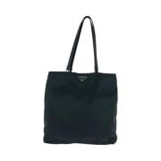 Prada Vintage Pre-owned Canvas totevskor Black, Dam