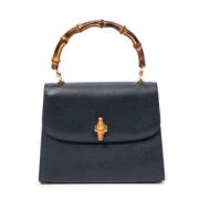 Gucci Vintage Pre-owned Laeder handvskor Blue, Dam