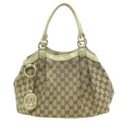 Gucci Vintage Pre-owned Canvas gucci-vskor Beige, Dam