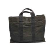 Hermès Vintage Pre-owned Canvas handvskor Gray, Dam