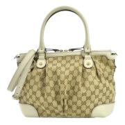 Gucci Vintage Pre-owned Canvas gucci-vskor Beige, Dam