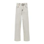 Isabel Marant Ljusgrå Denim Straight Leg Jeans Gray, Dam