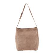 Windsor Brun Velourskinn Hobo Väska Brown, Dam