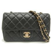 Chanel Vintage Pre-owned Laeder crossbodyvskor Black, Dam