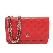 Chanel Vintage Pre-owned Laeder plnbcker Red, Dam