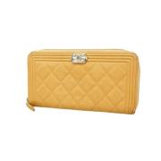 Chanel Vintage Pre-owned Laeder plnbcker Beige, Dam