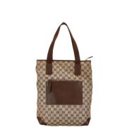 Gucci Vintage Pre-owned Canvas handvskor Brown, Dam