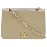 Chanel Vintage Pre-owned Laeder chanel-vskor Beige, Dam