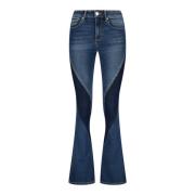 Raizzed Flare Jeans med Speciella Ben Detaljer Blue, Dam