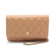 Chanel Vintage Pre-owned Laeder crossbodyvskor Brown, Dam