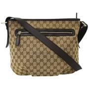 Gucci Vintage Pre-owned Canvas gucci-vskor Beige, Dam