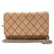 Chanel Vintage Pre-owned Laeder plnbcker Beige, Dam