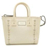 Jimmy Choo Pre-owned Pre-owned Canvas totevskor Beige, Dam