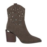 ALMA EN PENA Beige Mocka Dam Cowboy Stövlar Beige, Dam