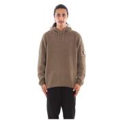 C.p. Company Chenille Våffelstickad Hoodie Beige, Herr