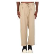 Y-3 Tjocka track pants med 3 ränder Beige, Herr