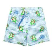 MC2 Saint Barth Surf Swimshorts med Croc Design Multicolor, Herr