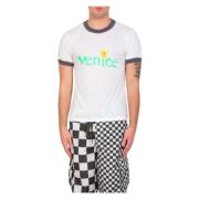 ERL Vit Venice Fitted Tee White, Herr