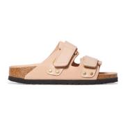 Birkenstock Beige Nubuck Sandaler i Ny Stil Beige, Dam