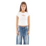 Diesel Oval D Tee i 100 White, Dam