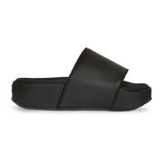 Y-3 Svarta Slides i Svart Black, Dam