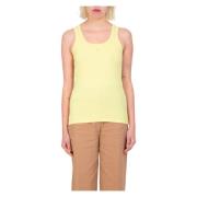 Pinko Love Bird Embro Tank Top Yellow, Dam