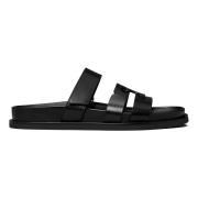 Tory Burch Perfekt Svart Sport Slide Sandal Black, Dam