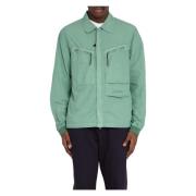 C.p. Company Nylon Overshirt i Flatt Stil Green, Herr