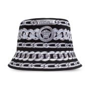 Versace Hatt med tryck Black, Herr