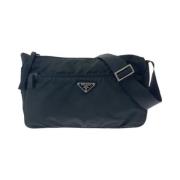 Prada Vintage Pre-owned Canvas crossbodyvskor Black, Dam