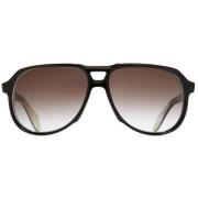 Cutler And Gross Svart Horn Acetat Solglasögon Black, Unisex