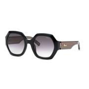 Chopard Svarta Acetat Solglasögon Degraded Stil Black, Dam