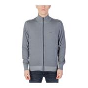 Hugo Boss Ullstickad Kofta Gray, Herr