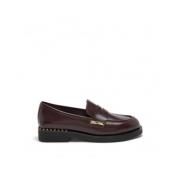 ASH Bordeaux Whisper Studs Kalv Mockasin Red, Dam