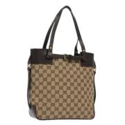 Gucci Vintage Pre-owned Canvas gucci-vskor Beige, Dam