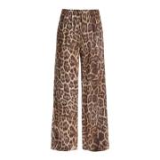 Stella McCartney Djurtryck pyjamasstil byxor Brown, Dam