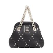 Ermanno Scervino Studded Mini Axelväska med Kedjehandtag Black, Dam