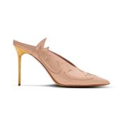 Balmain Ruby Western mules i lackläder Pink, Dam