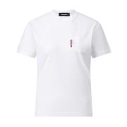 Dsquared2 Klassisk T-shirt med ficka White, Herr