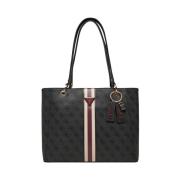 Guess Svart Shopper Väska med Guld Detaljer Black, Dam