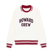 Wales Bonner Collegiate-stil sweatshirt med polokrage White, Herr